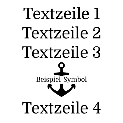 0061 3 Zeilen Text und Icon und 1 Zeile Text