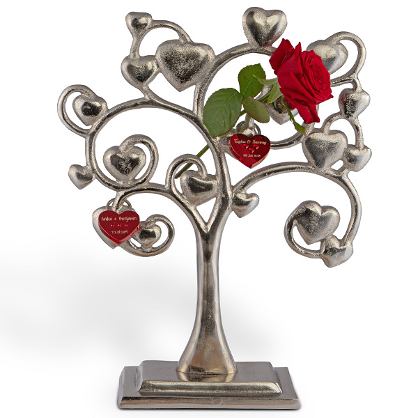 Großer Liebesschloss-Baum aus Metall mit Herzen