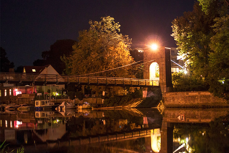 Drahtbrücke in Kassel Eiserner Steg in Frankfurt