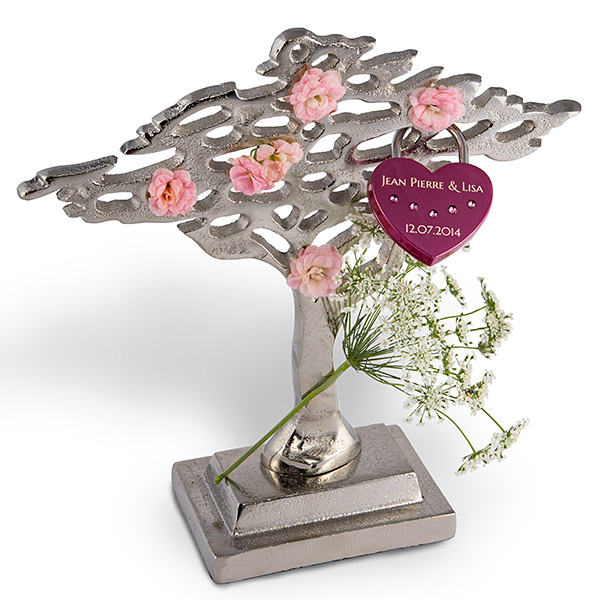  Kleiner Liebesschloss-Baum aus Metall